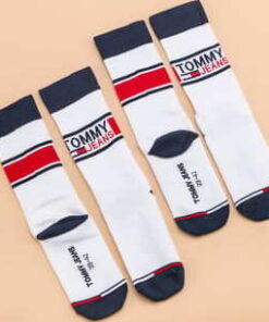 TOMMY JEANS TMJ 2Pack Sock bílé / navy / červené