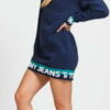 TOMMY JEANS W Branded Hem Sweat Dress navy L