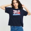 TOMMY JEANS W Signature Logo Tee navy L