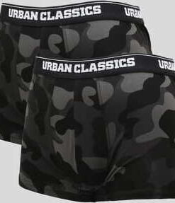 Urban Classics 2-Pack Camo Boxer Shorts camo šedé / černé