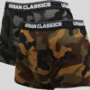 Urban Classics 2-Pack Camo Boxer Shorts camo zelené / camo šedé / černé