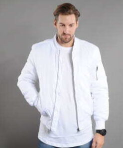 Urban Classics Basic Bomber Jacket bílá