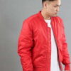 Urban Classics Basic Bomber Jacket červená