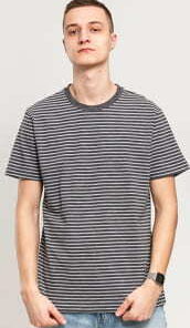 Urban Classics Basic Stripe Tee tmavě šedé / bílé XXL