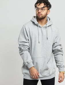 Urban Classics Basic Terry Hoody melange šedá