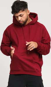 Urban Classics Blank Hoody tmavě vínová