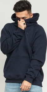 Urban Classics Blank Hoody navy