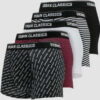 Urban Classics Boxer Shorts 5-Pack černé / bílé / vínové / navy