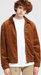 Urban Classics Boxy Corduroy Jacket hnědá XXL