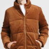 Urban Classics Boxy Corduroy Puffer Jacket hnědá XXL