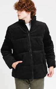 Urban Classics Boxy Corduroy Puffer Jacket černá XXL