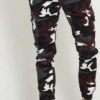 Urban Classics Camo Cargo Jogging Pants 2.0 camo vínové / bílé / tmavě šedé / černé