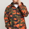 Urban Classics Camo Pull Over Windbreaker camo zelená / oranžová S