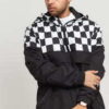 Urban Classics Check Pull Over Jacket černá / bílá