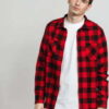 Urban Classics Checked Flanell Shirt černá / červená