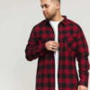 Urban Classics Checked Flanell Shirt černá / tmavě vínová