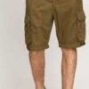 Urban Classics Double Pocket Cargo Short olivové XXL