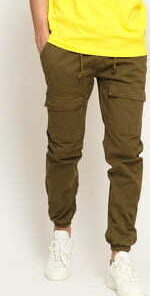 Urban Classics Front Pocket Cargo Jogging Pants olivové