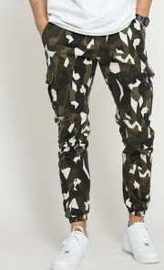 Urban Classics Geometric Camo Stretch Twill Cargo Pants 36