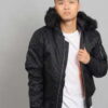 Urban Classics Hooded Basic Bomber Jacket černá