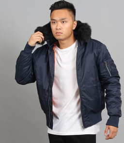 Urban Classics Hooded Basic Bomber Jacket navy