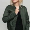 Urban Classics Ladies Basic Bomber Jacket olivová