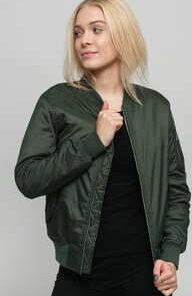 Urban Classics Ladies Basic Bomber Jacket olivová