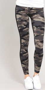 Urban Classics Ladies Camo tripe Leggings camo šedé