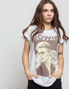 Urban Classics Ladies David Bowie Tee bílé L