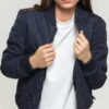 Urban Classics adies Diamond Quilt Nylon Jacket navy