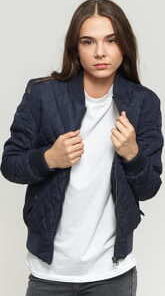 Urban Classics adies Diamond Quilt Nylon Jacket navy