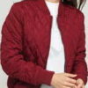 Urban Classics Ladies Diamond Quilt Nylon Jacket vínová XS