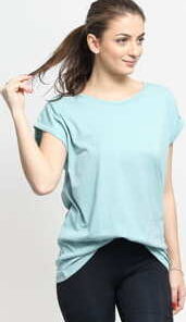 Urban Classics adies Extended houlder Tee tyrkysové