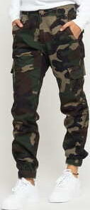 Urban Classics Ladies High Waist Camo Cargo Pants camo zelené