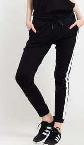 Urban Classics Ladies Interlock Jogpants černé / bílé XL