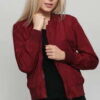 Urban Classics Ladies Light Bomber Jacket vínová