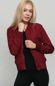 Urban Classics Ladies Light Bomber Jacket vínová