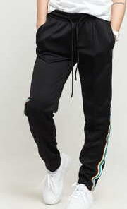 Urban Classics Ladies Multicolor Side Taped Track Pants černé M