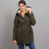 Urban Classics Ladies Sherpa Lined Cotton Parka olivová S