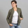 Urban Classics Ladies Sweat Bomber Jacket olivová S