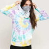 Urban Classics Ladies Tie Dye Hoody bílá / multicolor XL