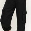 Urban Classics Ladies Viscose Twill Cargo Pants černé L