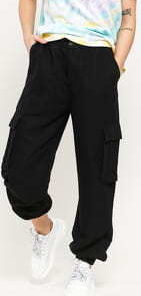 Urban Classics Ladies Viscose Twill Cargo Pants černé L