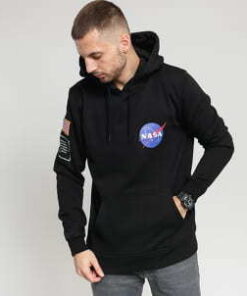 Urban Classics NASA Insignia Flag Hoody černá XS