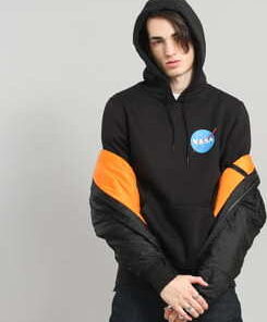 Urban Classics NASA Small Insignia Hoody černá XL