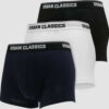 Urban Classics Organic Boxer Shorts 3-Pack bílé / černé / navy