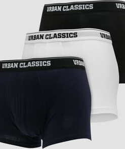 Urban Classics Organic Boxer Shorts 3-Pack bílé / černé / navy