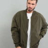 Urban Classics Oversized Bomber Jacket tmavě olivová S