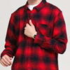 Urban Classics Oversized Checked Grunde Shirt červená / černá XXL