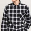 Urban Classics Oversized Checked Shirt černá / bílá XXL